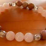 rose-quartz rhodonite healing reiki gemstone bracelet